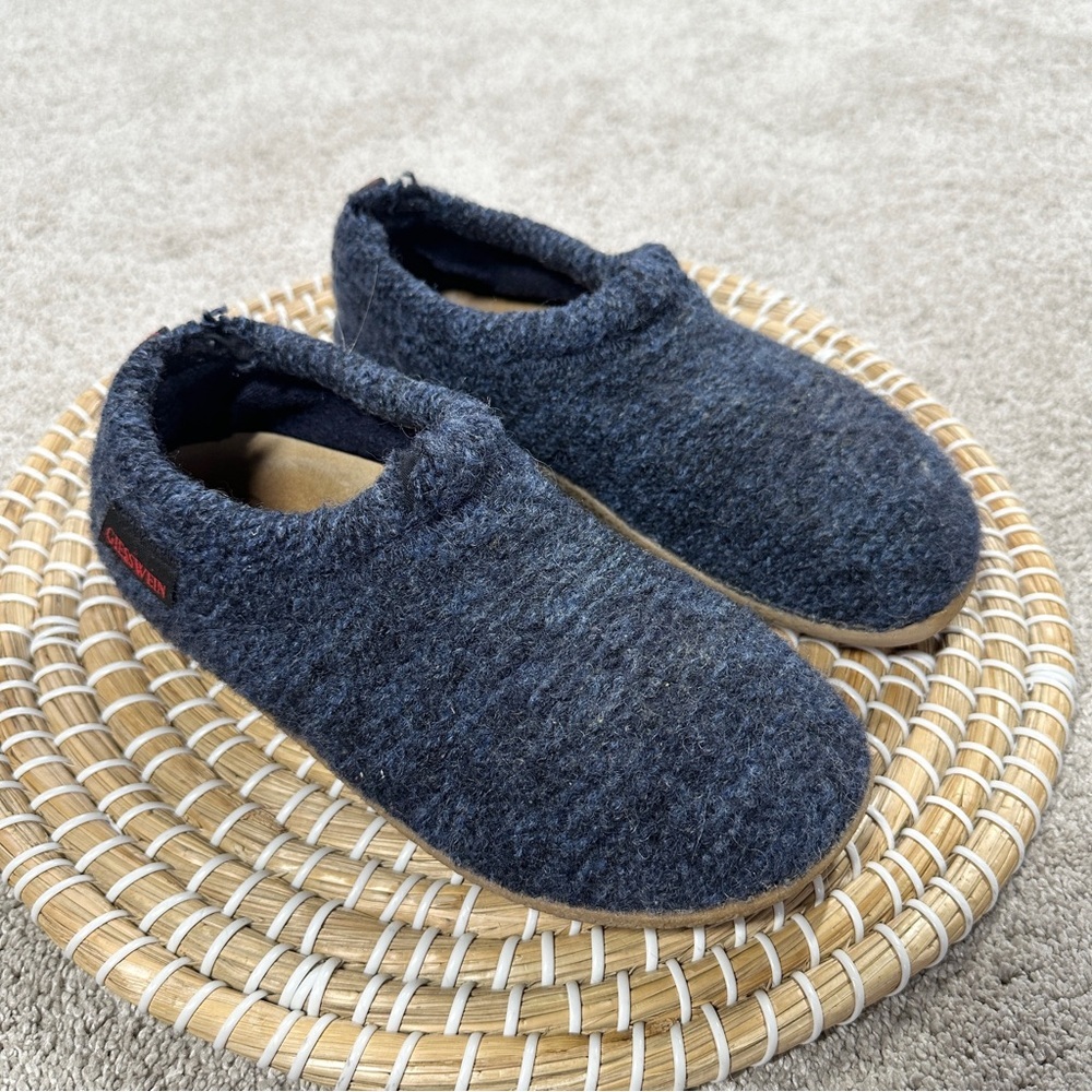 Giesswein Women’s Virgin Wool Vent Slippers Shoes Slip On in Blue Ocean 36/US 5